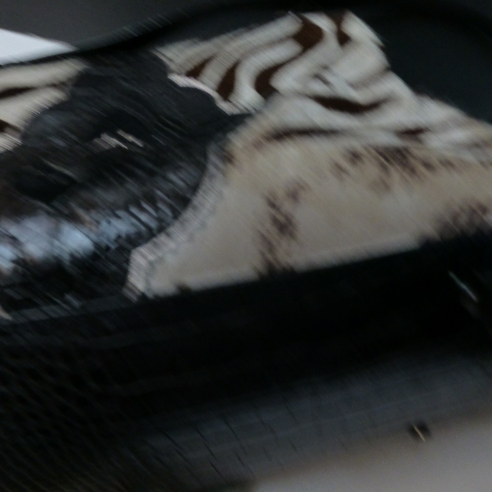 Vanessa Zebra Print Real Pony Hide Purse - image 8